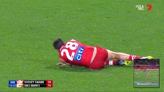 Newman cops a high Himmelberg elbow